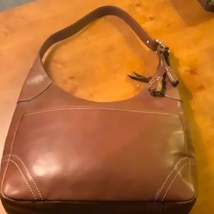 Coach hobo shoulder bag in luggage tan